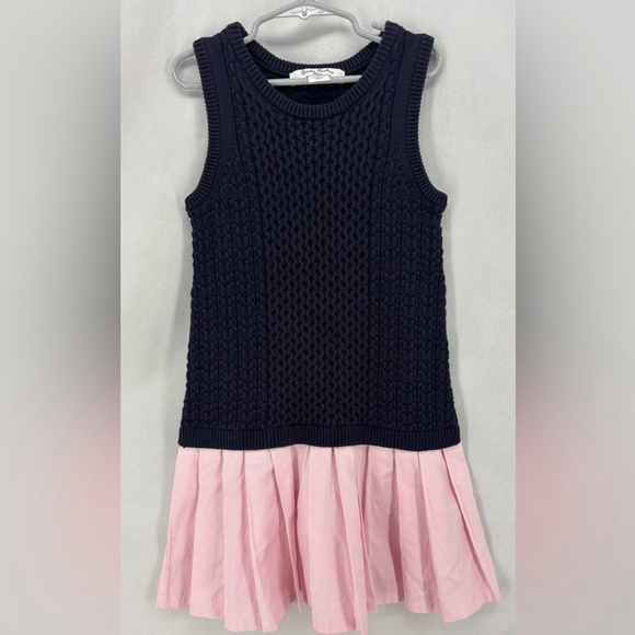 Brooks Brothers Other - Brooks brothers fleece sweater dress kids girls youth size small navy pink